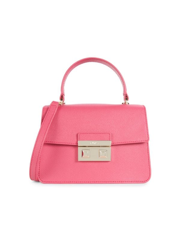 Salar pink leather small multi Bella satchel store bag