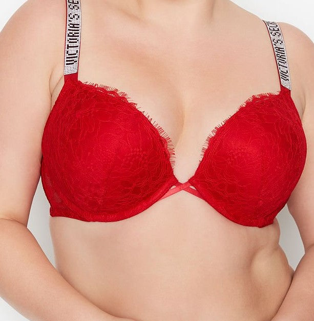 Victoria's Secret Bombshell Add 2 Cups Push Up Longline Bra (32A, Red  Plaid) at  Women's Clothing store