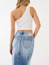 True Religion Slit Denim Maxi Skirt