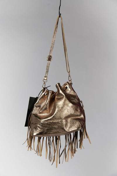 770 Fringe Leather Bag - Bronze