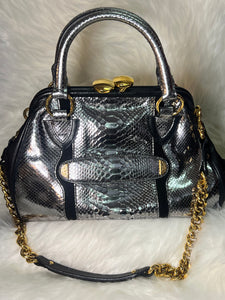 Marc Jacobs Metallic Silver Python Snakeskin Bag  (Pre Loved)