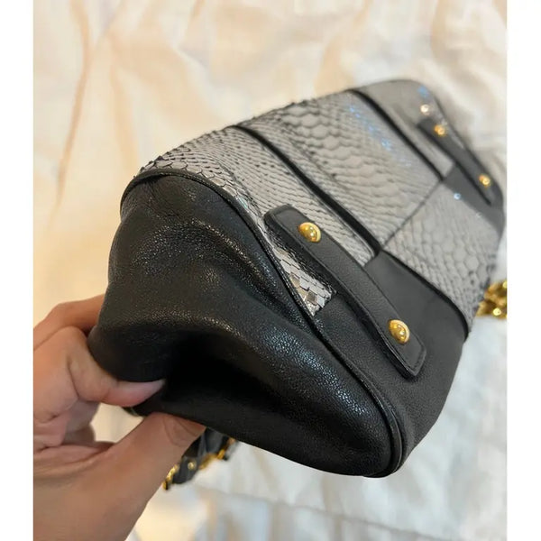 Marc Jacobs Metallic Silver Python Snakeskin Bag  (Pre Loved)