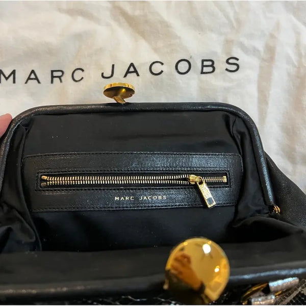 Marc Jacobs Metallic Silver Python Snakeskin Bag  (Pre Loved)