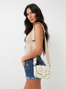 True Religion Horseshoe Buckle Crossbody Bag - Ivory