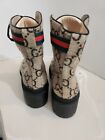 Gucci GG Heeled lace-up boots (Pre-Loved) Never Worn