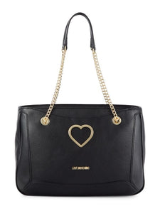 Moschino Swarovski Crystal Embellished Heart Shoulder Bag In