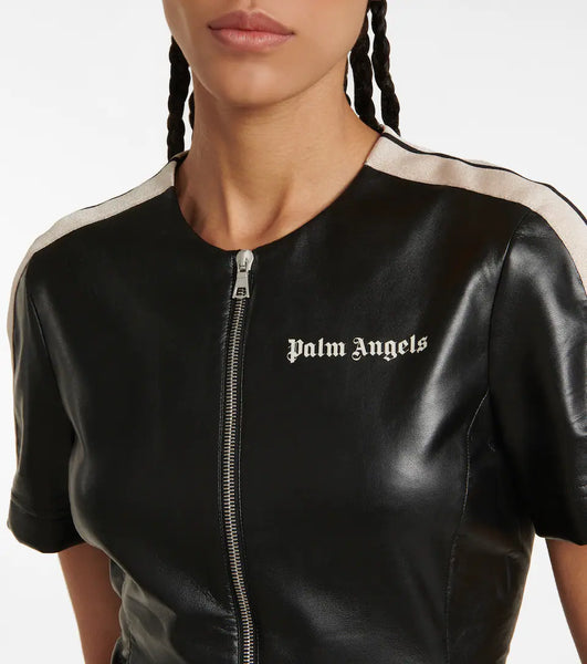 Palm Angels Faux Leather Minidress